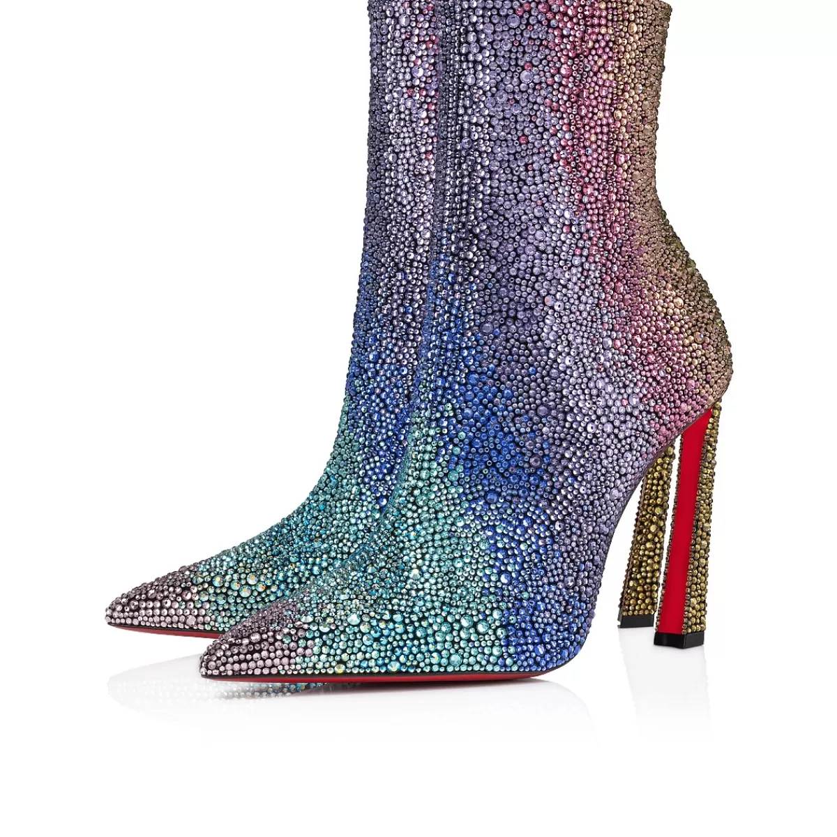 Christian Louboutin Condora Booty Strass Rainbow