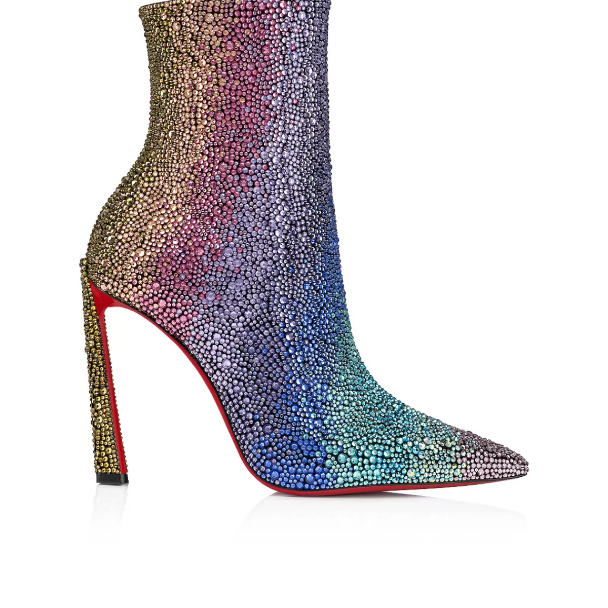 Christian Louboutin Condora Booty Strass Rainbow