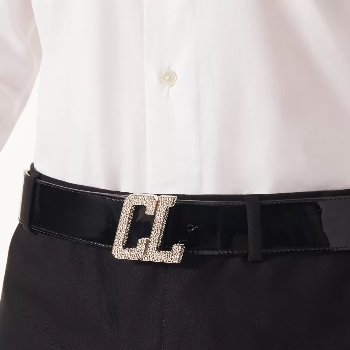 Christian Louboutin Happy Rui CL Logo Belt Buckle