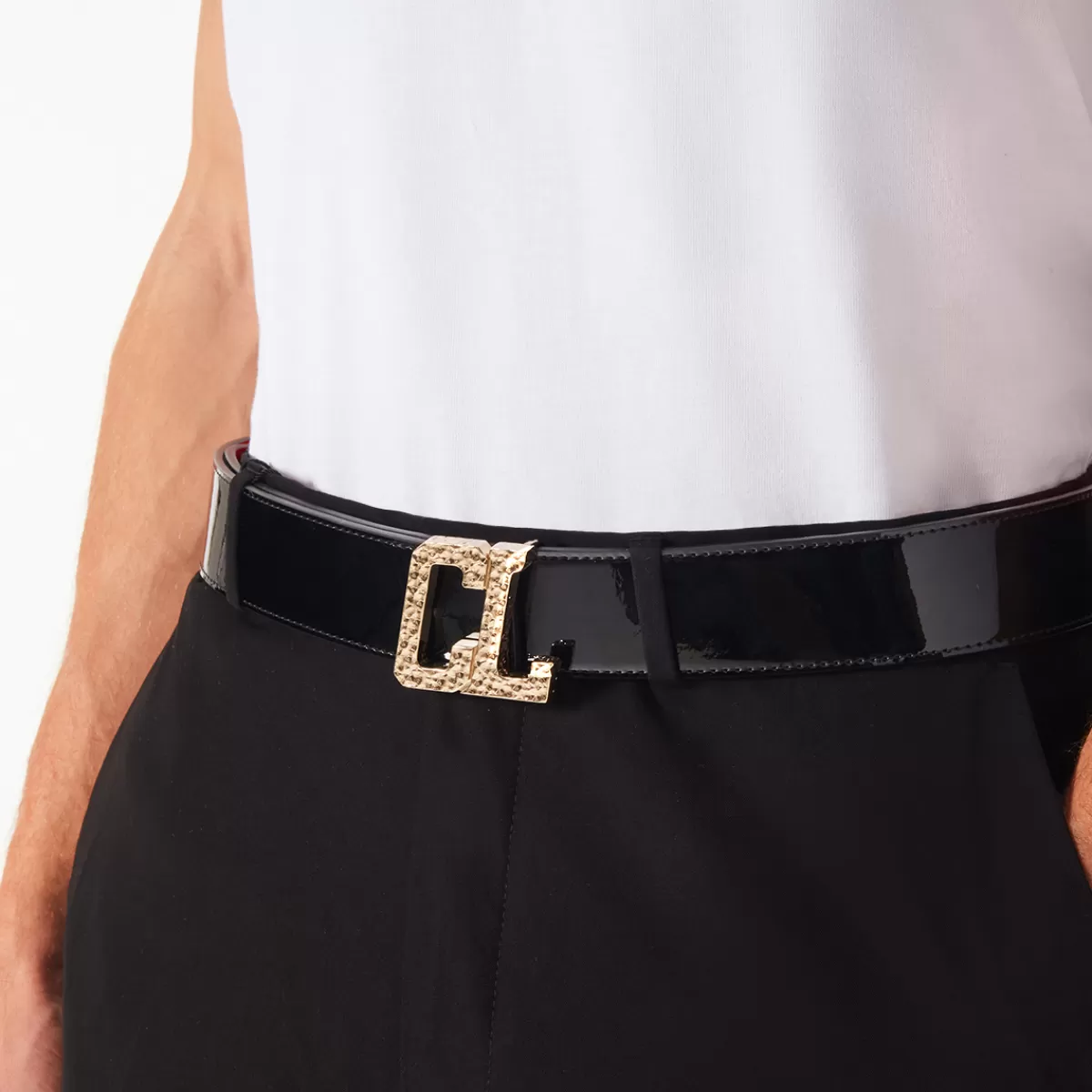 Christian Louboutin Happy Rui CL Logo Belt Buckle